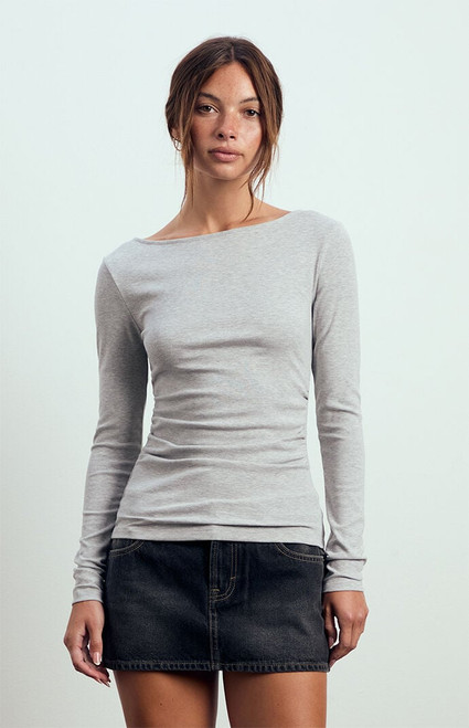 Beverly and Beck Women's Chloe Ruched Long Sleeve Top - 0716461580021