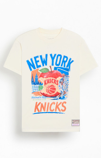 Mitchell & Ness Men's NY Knicks Court Apple T-Shirt - 0097514810475