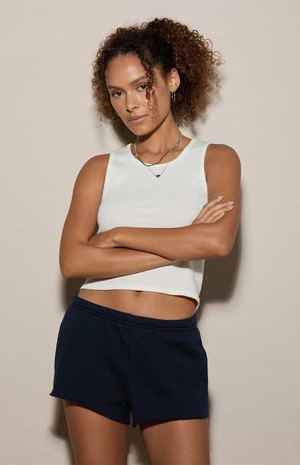 Pacsun Women's Navy Ultra Soft Fleece Classic Sweat Shorts - 0821484260046