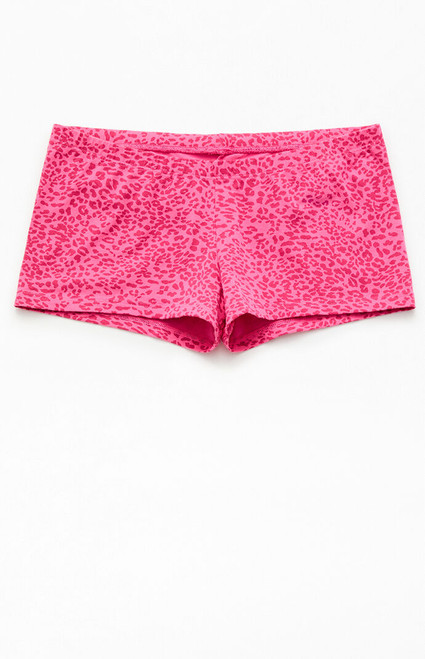 John Galt Women's Pink Leopard Boxer Boyshorts - 0842601600374