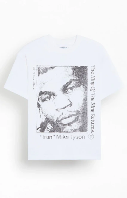 Men's Mike Tyson Portrait Profile T-Shirt - 0097603261745