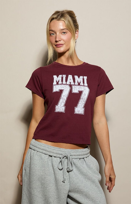 Pacsun Women's Miami 77 Relaxed T-Shirt - 0702512320181