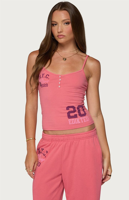 Edikted Women's 2020 Henley Tank Top - 0260609690260