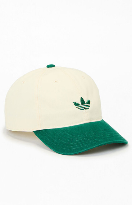 adidas Men's Green Relaxed Trefoil Strapback Hat - 0641505030022