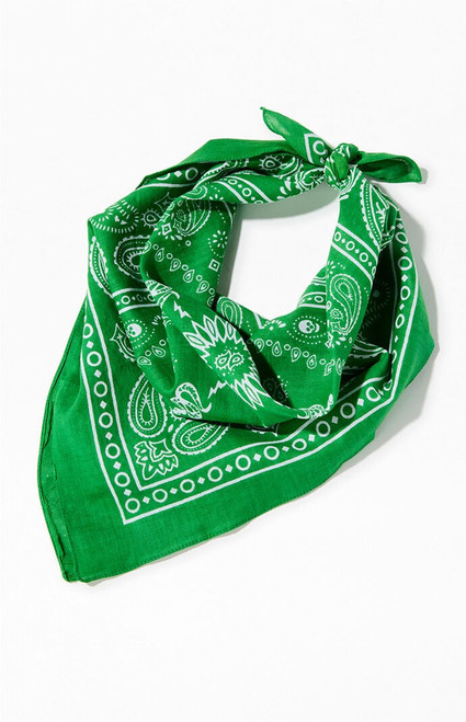 Pacsun Men's Kelly Green Bandana - 0629491390061