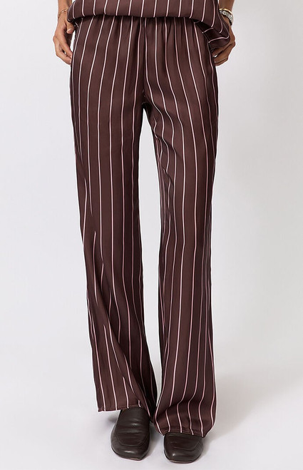 WEWOREWHAT Women's Brown Stretch Pull-On Pants - 0850486420001