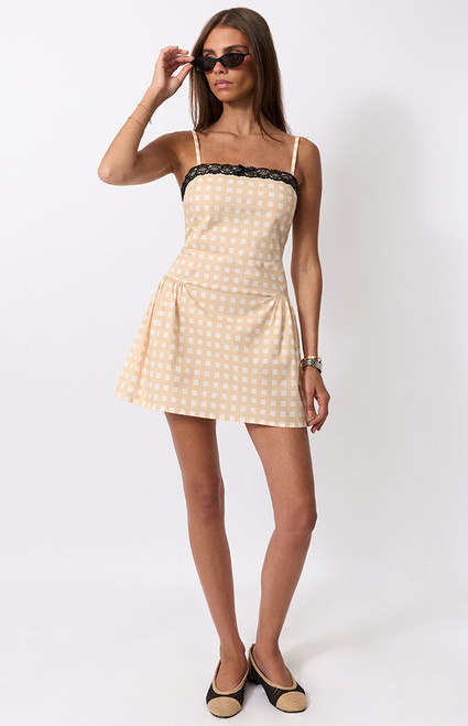 WEWOREWHAT Women's Vintage Poplin Mini Dress - 0870486420003