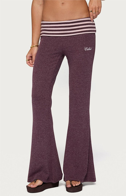 Women's Stay Edikted Stripey Foldover Pants - 0268609690095
