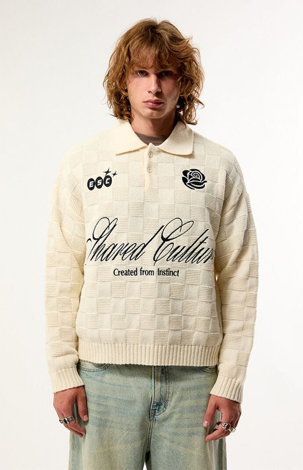 Pacsun Men's Shared Culture Knit Polo Sweater - 0128610730006