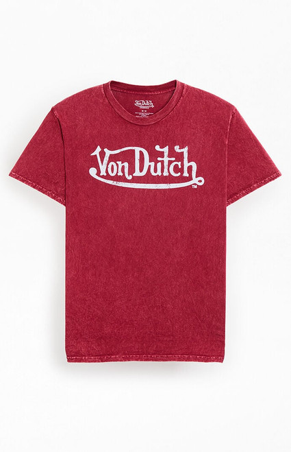 Von Dutch Men's Red Logo Classic T-Shirt - 0097513430032