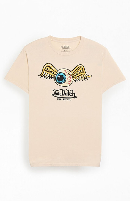 Von Dutch Men's Off White Eyeball Classic T-Shirt - 0097513430030