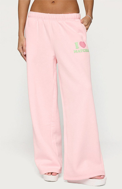 Edikted Women's I Heart Matcha Sweatpants - 0268609690104