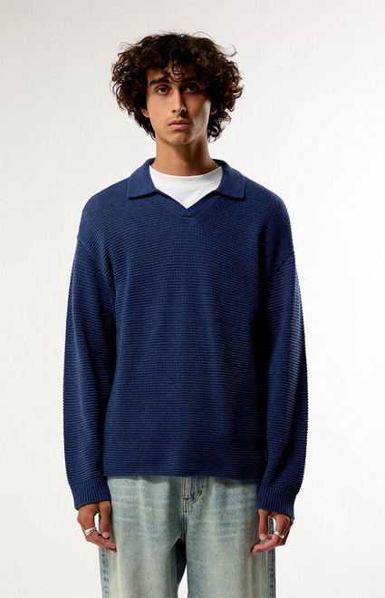 Pacsun Men's Navy Vaughn Polo Sweater - 0128484260061