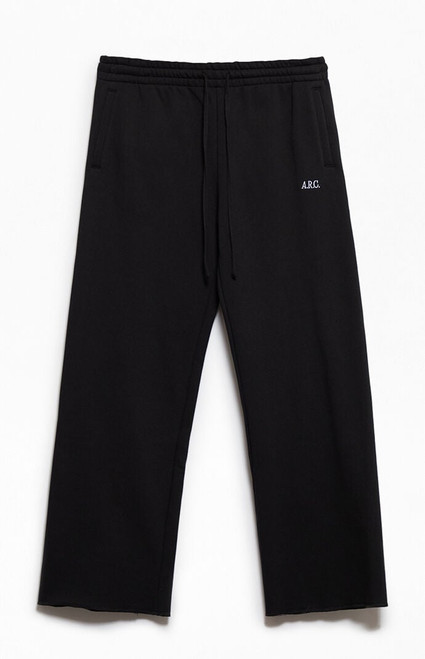 A.R.C. Men's Black Standard Fleece Wide Leg Sweatpants - 0141484260058