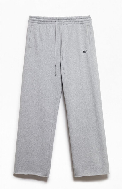 A.R.C. Men's Heather Grey Standard Fleece Wide Leg Sweatpants - 0141484260060