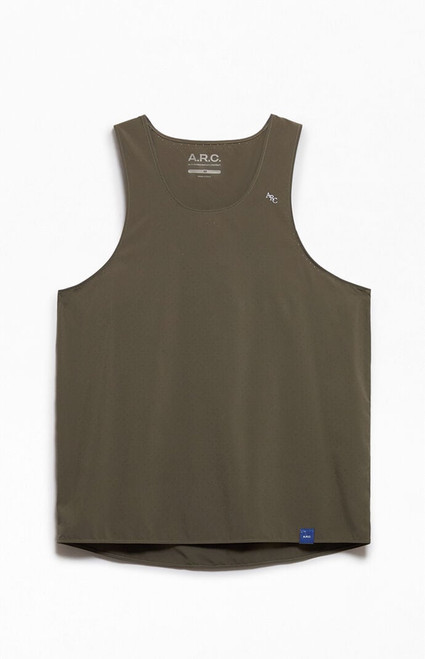 A.R.C. Men's Green Active Standard Performance Tank Top - 0140484260169