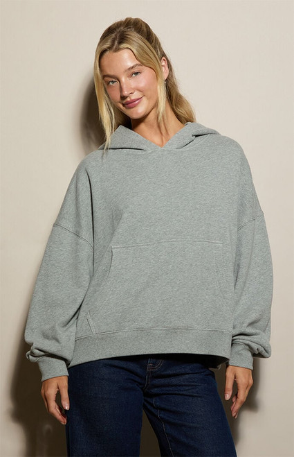 Pacsun Women's Heather Grey Weekend Fleece Hoodie - 0751611140005