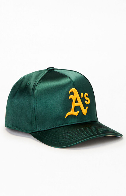 Mitchell & Ness Men's A's City Lights Satin Snapback Hat - 0641514810166