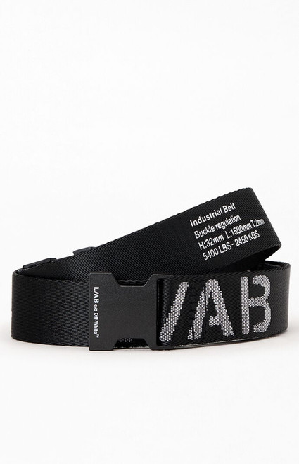 L/AB c/o Off-White Men's Webbing Logo Belt - 0637612040001