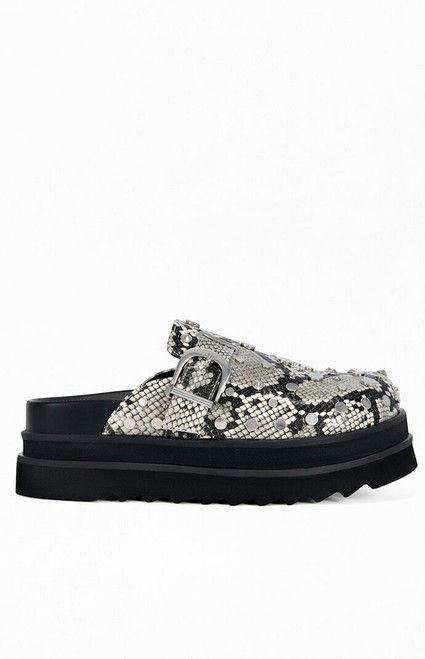 AZALEA WANG Women's Billie Snake Flatform Mules - 0275611590157