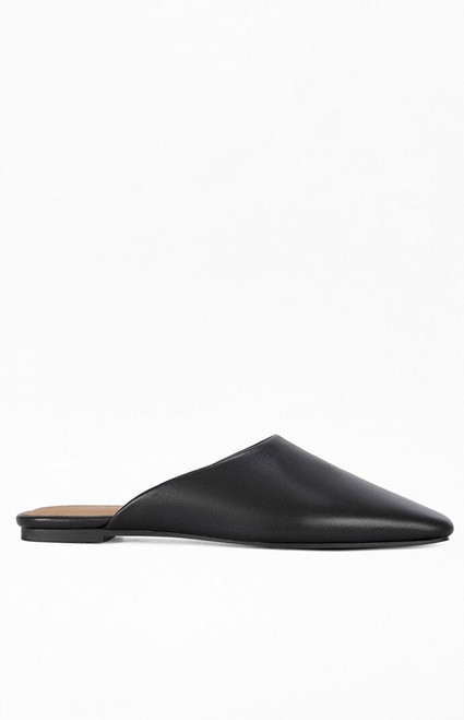 AZALEA WANG Women's Raphael Black Leather Flats - 0275611590183