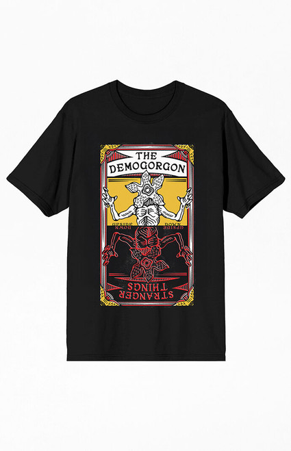 Men's Stranger Things Demogorgon Tarot Card T-Shirt - 0230603580028