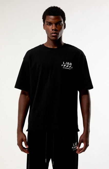 L/AB c/o Off-White Men's Diagonal Oversized T-Shirt - 0097610290004