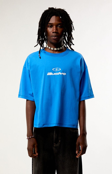 Pacsun Men's Blue Illusive Drop Shoulder T-Shirt - 0120522805463