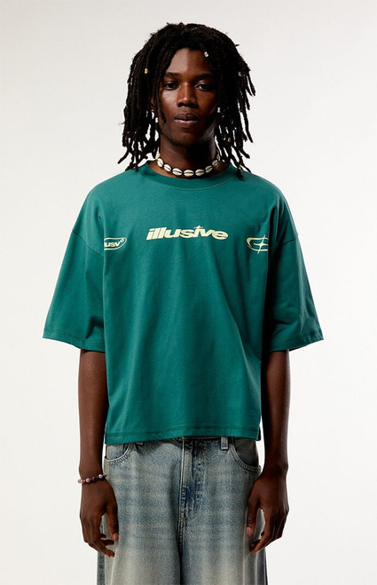 Pacsun Men's Green Illusive T-Shirt - 0120522805466