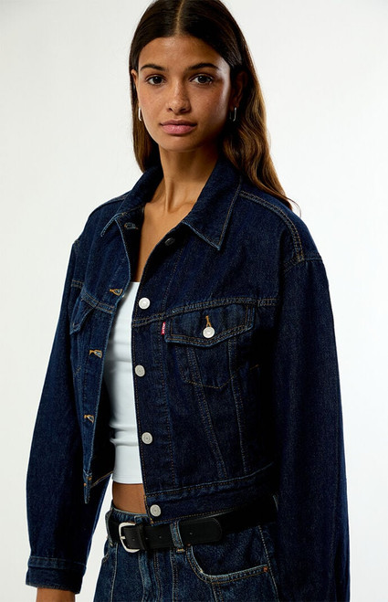 Levi's Women's Shrunken '90s Trucker Jacket - Shaded View - 0760115090011