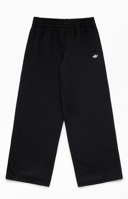 adidas Kids Black Essentials Wide Leg Baggy Sweatpants - 0781604920153