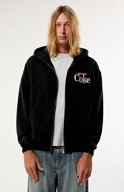 Coca Cola Men's by Pacsun It's The Real Thing Zip Up Hoodie - 0190603260204