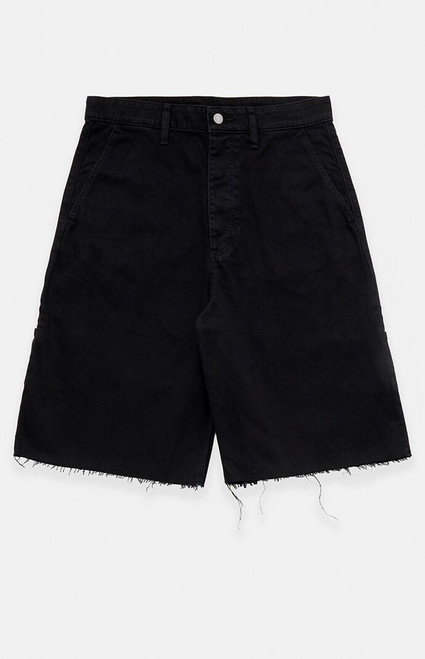 Fear of God ESSENTIALS Men's Black Raw Cut 5-Pocket Jorts - 0160611980004001