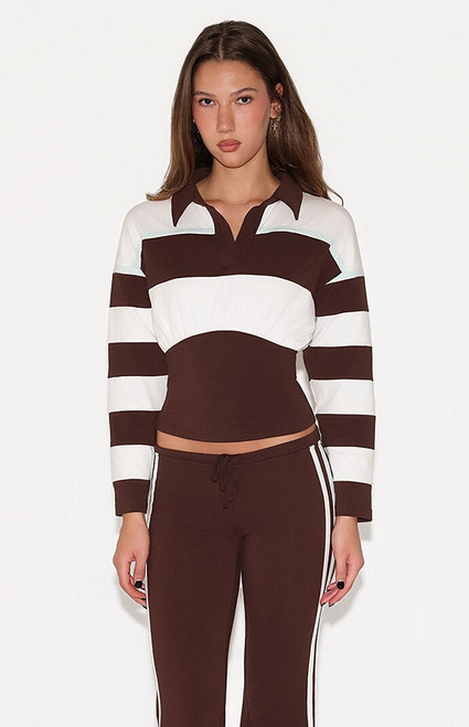 Tiger Mist Women's Collins Rugby Long Sleeve Top - 0731611390054