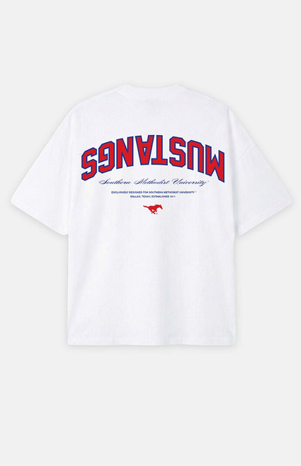 UPSIDE Men's Southern Methodist University Mustangs Essential Oversized T-Shirt - 0230718010007