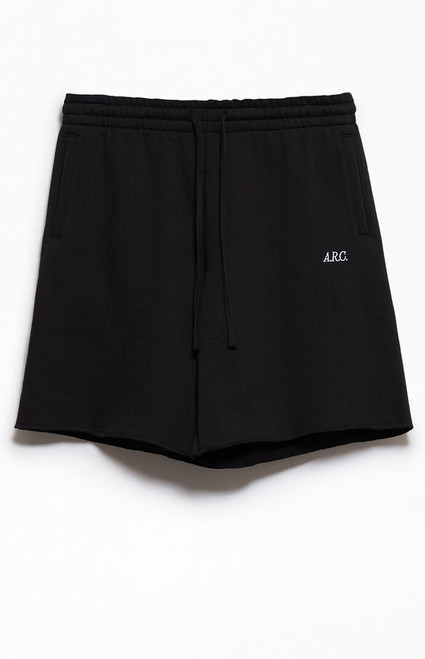 A.R.C. Men's Black Standard Long Fleece Sweat Shorts - 0141484260056