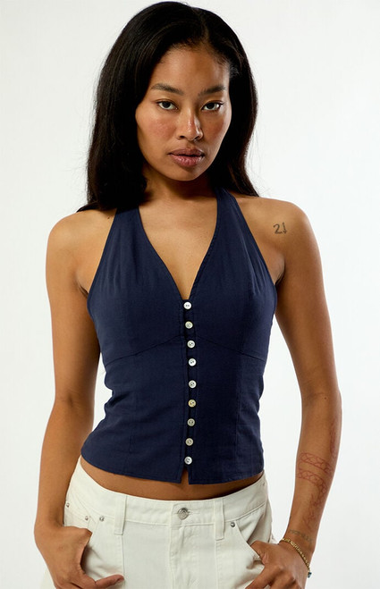 Beverly and Beck Women's Hannah Smocked Tie Halter Top - 0731461580490