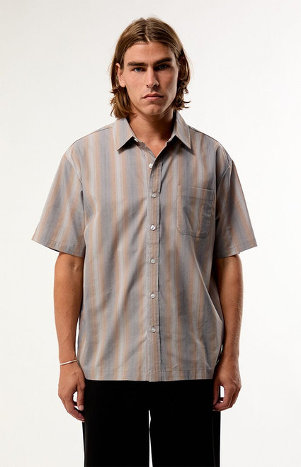 Brixton Men's Cru Printed Short Sleeve Shirt - 0181440200006