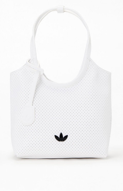 adidas Women's White Mini Perforated Tote Bag - 0645505030006