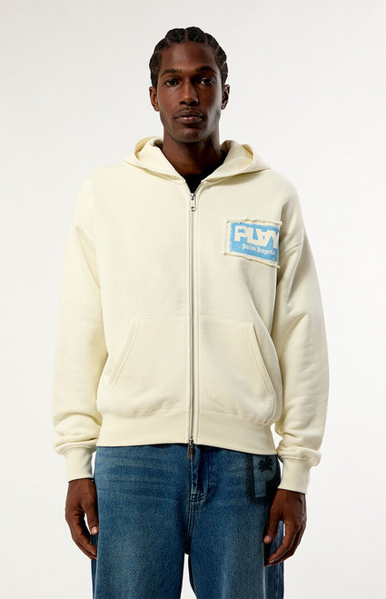 PLAY PALM ANGELS Men's Graffiti Palm Dual Zip-Up Hoodie - 0190513430008