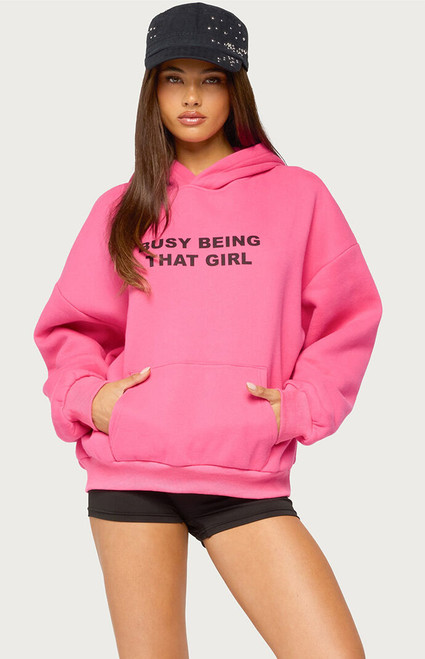 Edikted Women's Busy Girl Oversized Fleece Hoodie - 0265609690040