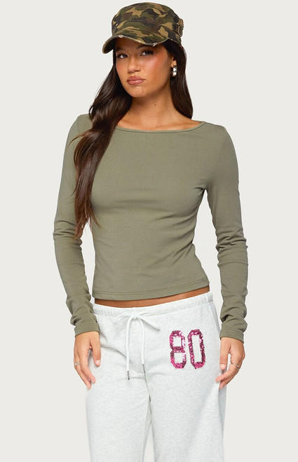 Edikted Women's Savi Boat Neck Long Sleeve Top - 0261609690031