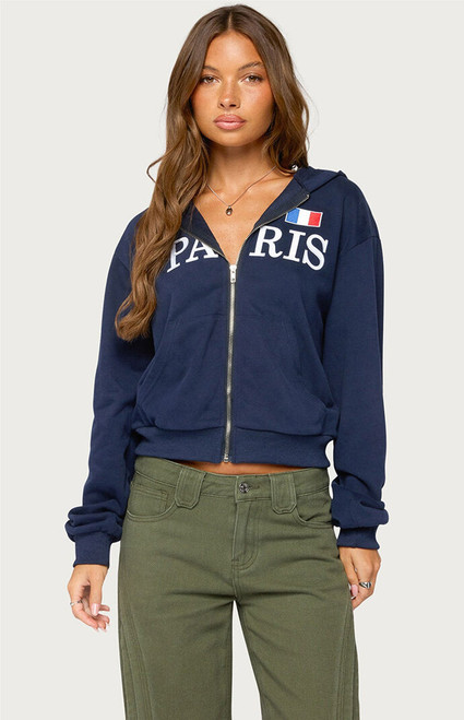 Edikted Women's Paris Zip Up Hoodie - 0265609690048