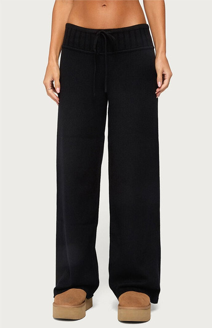 Edikted Women's Russell Straight Leg Knit Pants - 0268609690129