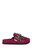 AZALEA WANG Women's Burgundy Abeille Tassel Mules - 0517611590016