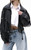 AZALEA WANG Women's Papoose Black Butter Faux Leather Jacket - 0760611590004