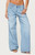 Edikted Women's Mirra Embroidered Flower Low Rise Jeans - 0860609690206