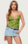 Edikted Women's Kiki Sequin Floral Chiffon Halter Top - 0731609691191