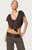 Edikted Women's Deena Ruffled V Neck Top - 0731609691198
