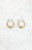 John Galt Women's Gold Thick Hoop Earrings - 0679601600053